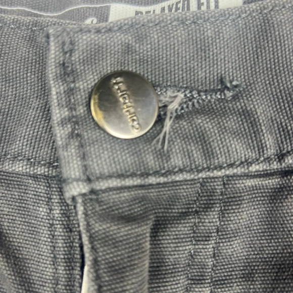 Carhartt Rugged Flex Fit Canvas Work Shorts Mens Size 40 Relaxed Fit Gray FLAWS - Picture 5 of 14